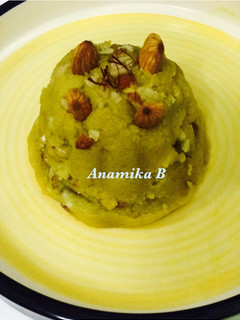 A picture of Mango-Kesari Halwa.