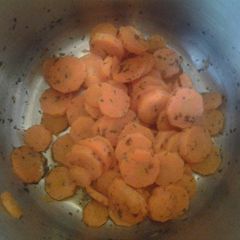 A picture of Orange glazed carrots.