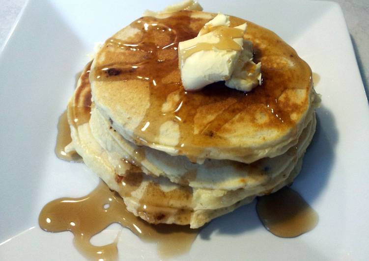 Recipe of Speedy Peanut Butter cup Pancakes