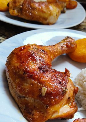 Una foto de Pollo al horno sencillo