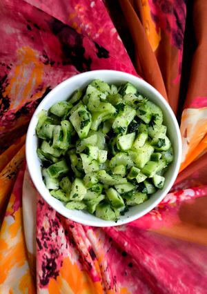 عکسی از دستور سالاد کرفس و خیار (Celery & Cucumber salad)