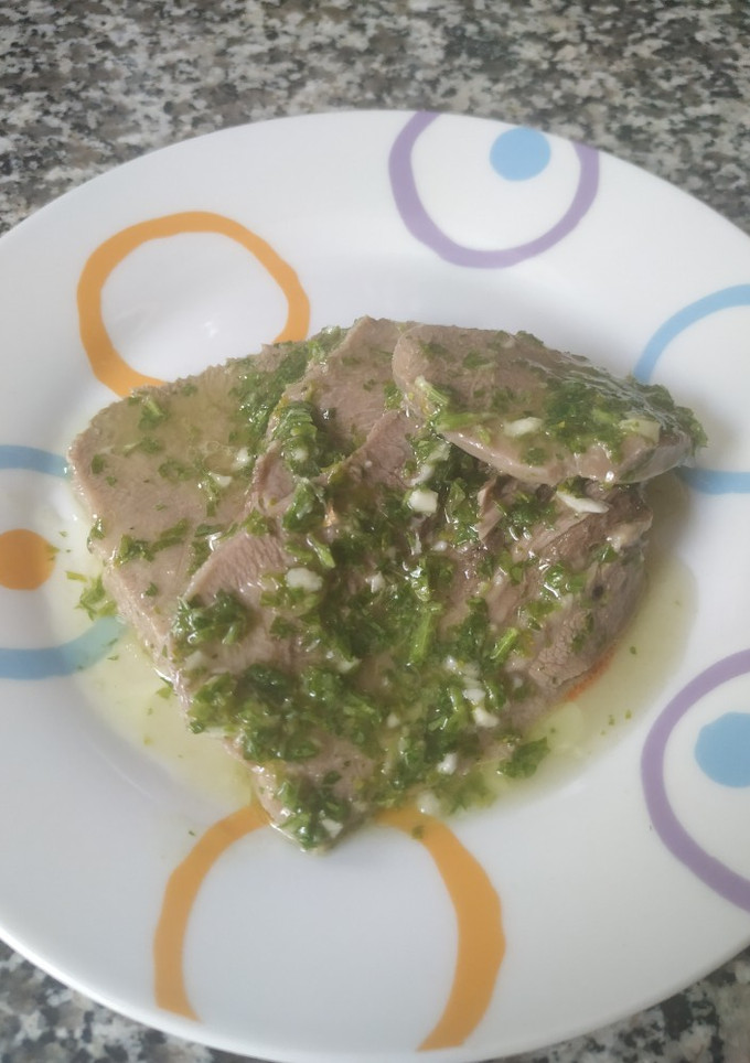 Una foto de Lengua a la Vinagreta