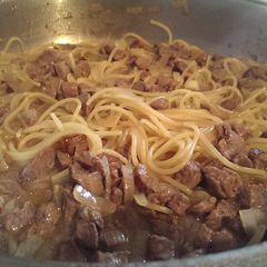 Simple beef spaghetti A picture of Simple beef spaghetti.