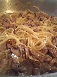 A picture of Simple beef spaghetti.
