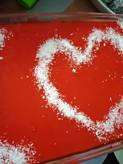 صورة لوصفة كيكة الجيلي البارده ♥️♥️♥️