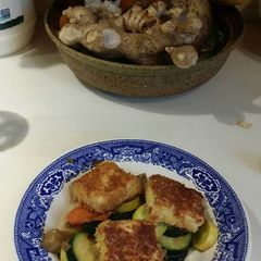 A picture of Pan Fried Panko Tofu.