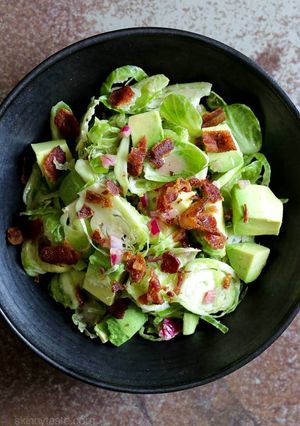 A picture of Avocado & bacon salad.
