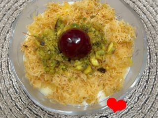 كنافة بالمهلبية سهلة وسريعه ومن دون فرن