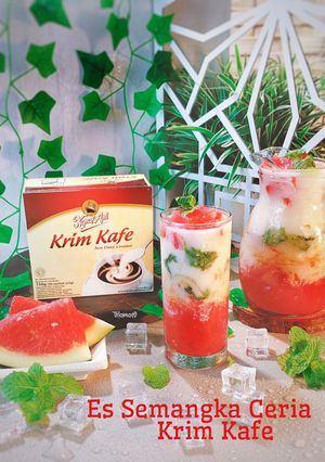 Foto resep Es Semangka Ceria Krim Kafe