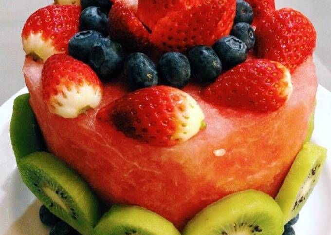 Simple Way to Prepare Quick Watermelon &#34;CAKE&#34;