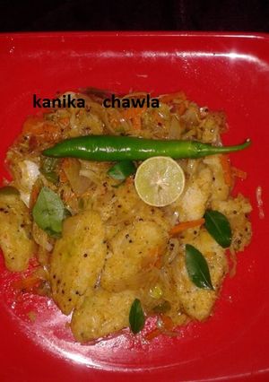A picture of Tadka idli.