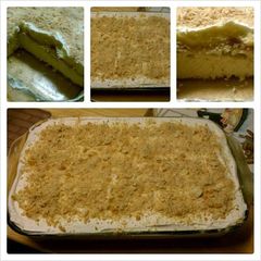 A picture of Banana pudding poke cake.