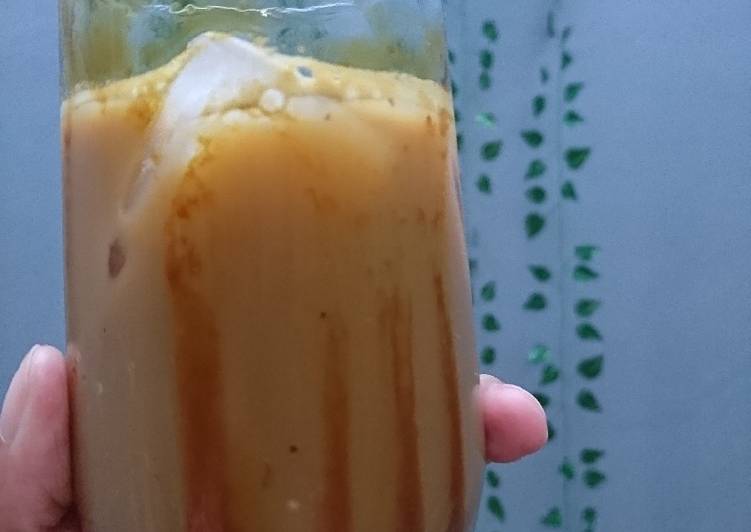 Es Kopi Kecap "Ice Coffee Milk Caramel" | Resep Rumahan Asfarina