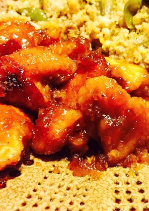 A picture of Better For You Baked But Sinfully Sweet And Sour Chicken.