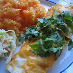 A picture of Hiro's Chicken, Enchilada Style.