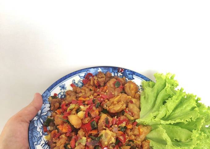 Ayam cabe garam simple