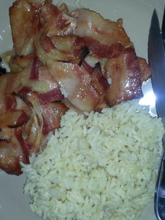 A picture of Overloaded bacon apple porkchops.