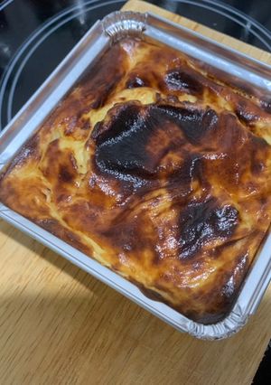 รูปของ Basque burnt cheesecake ไม่ใช้ครีมชีส ไขมันต่ำ by airfryer