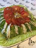 Salade de concombre, tomates, anchois,thon et scarole