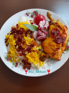 عکسی از دستور زرشک پلو با مرغ
