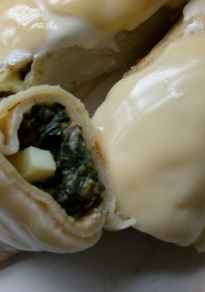 Una foto de Canelones de acelga
