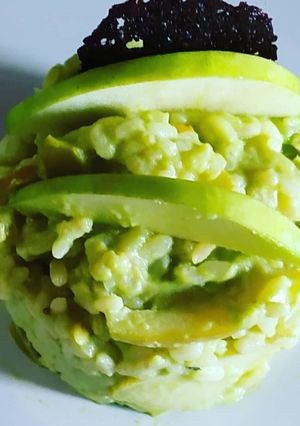 Foto di Tortino di riso alla mela e avocado