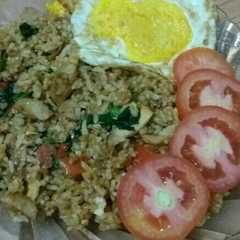 รูปของ Nasi Goreng Rendang with chik pokcoy