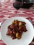 Salchichas con Patatas al Oloroso Dulce