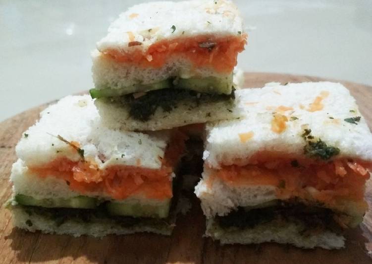 Easy Way to Prepare Speedy Tricolour Sandwich