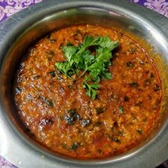 A picture of Hyderabadi mutton kheema curry.