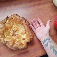 A picture of Giant Yorkshire puddings.