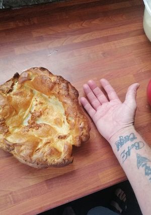 A picture of Giant Yorkshire puddings.