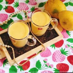 A picture of Mango frooti 😋🥭🥭 homemade mango fruity 🥭🥭.