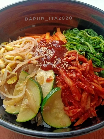 Easy Steps to Prepare Bibimbab / Nasi Campur Sayur Korea the Perfect You can take Joss in your mouth
