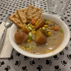 Nick’s Corn Chowder A picture of Nick’s Corn Chowder.