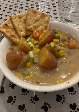 A picture of Nick’s Corn Chowder.