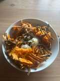 Frites de Patate Douce avec Burrata