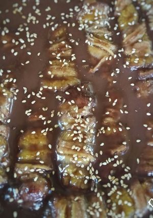 Foto resep Pisang Gulung Terbalik Saus Coklat