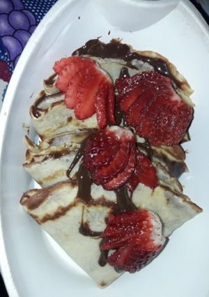 Una foto de Creppa rellenas de Nutella y frutillas