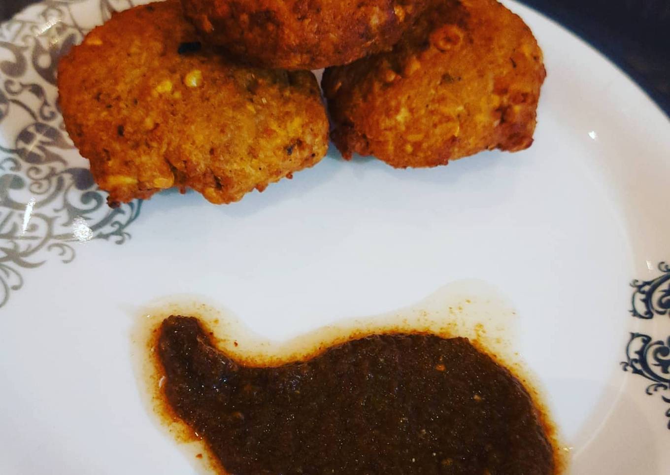 Walnut chana daal vada