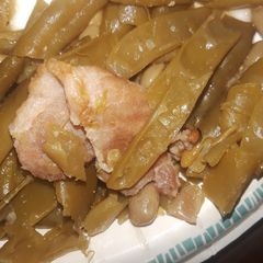 A picture of Slower Cooker Green Beans.