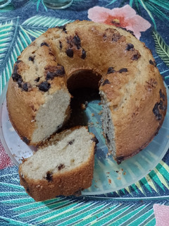 Una foto de Budín de limón y chips de chocolate