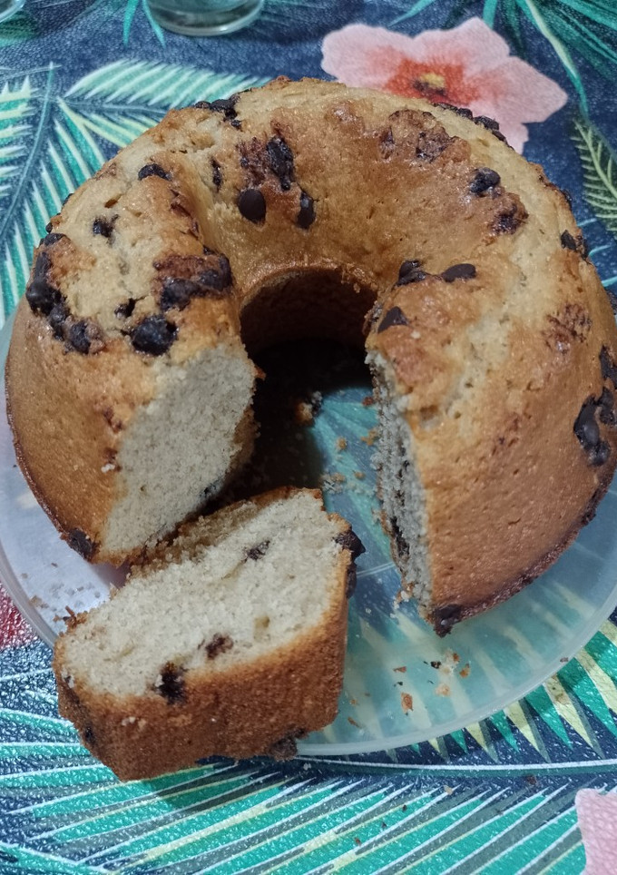 Una foto de Budín de limón y chips de chocolate