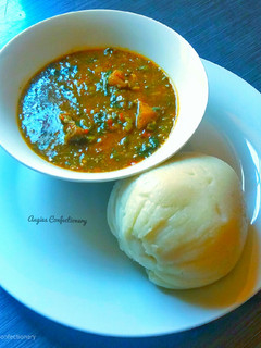 A picture of Tuwon masara(corn meal swallow).