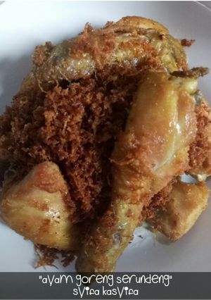 Foto resep Ayam serundeng kelapa