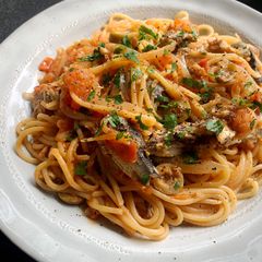 A picture of Canned Sardines & Tomato Spaghetti.