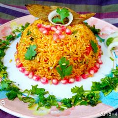 A picture of Anar veg biryani.