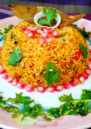 A picture of Anar veg biryani.
