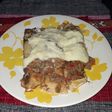 Canelones rellenos con ricota y jamón