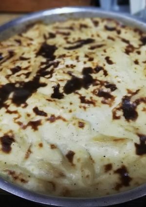 صورة لوصفة معكرونه بشاميل بس خفيفه